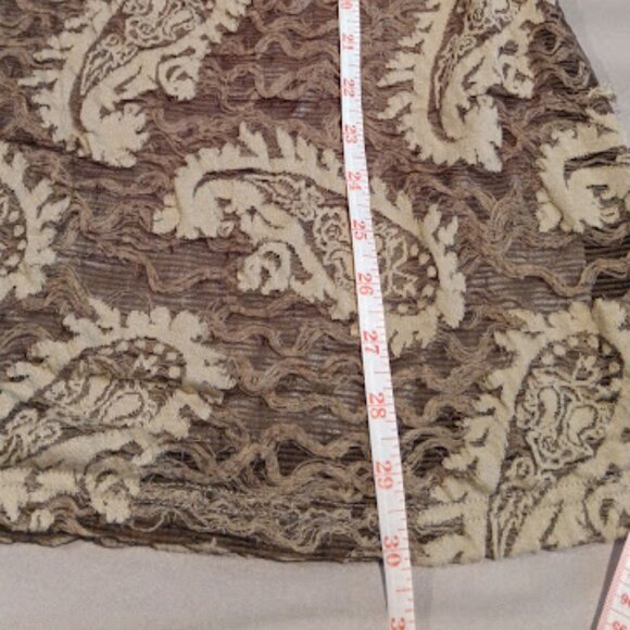 Urban Mangoz Women's LG Dress Natural Green Paisley Retro Bell Sleeve Bohemian - Picture 10 of 11